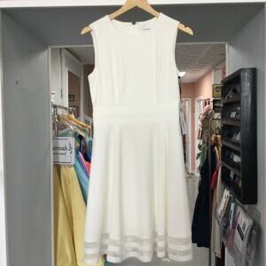 Ivory Calvin Klein Ivory Cocktail dress with illusion detail